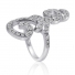 Leonardo Diamond Swirl Ring In 18K White Gold Leonardo Diamond Swirl Ring In 18K White Gold