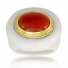 Raymond Mazza White Agate & Coral Ring Raymond Mazza White Agate & Coral Ring
