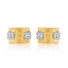 Bagh Designs Brushed Yellow 18K Gold and Diamond Rectangular Cufflinks Bagh Designs Brushed Yellow 18K Gold and Diamond Rectangular Cufflinks