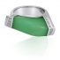 Roberta Porrati Chrysoprase and Diamond "Wave" 18K White gold ring Roberta Porrati Chrysoprase and Diamond "Wave" 18K White gold ring