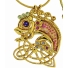 Henry Elfering "Mael Duin" Pendant 18K Yellow Gold with Fancy Sapphires
