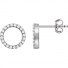 GemLily Diamond Circle Earrings in 14K White Gold GemLily Diamond Circle Earrings in 14K White Gold