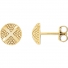 GemLily Granulated Domed Button Earrings in 14K Yellow Gold GemLily Granulated Domed Button Earrings in 14K Yellow Gold