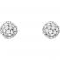 GemLily Diamond Pave Domed Stud Earring in 14K White Gold GemLily Diamond Pave Domed Stud Earring in 14K White Gold