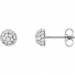 GemLily Diamond Pave Domed Stud Earring in 14K White Gold GemLily Diamond Pave Domed Stud Earring in 14K White Gold