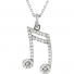 GemLily Diamond Double Sixteenth Note Pendant GemLily Diamond Double Sixteenth Note Pendant