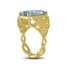 Henry Elfering Aquamarine Statement Ring in 18K Yellow Gold with Diamond Accents Henry Elfering Aquamarine Statement Ring in 18K Yellow Gold with Diamond Accents