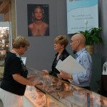 Presenting Anna Donahue's designs at the GemLily booth