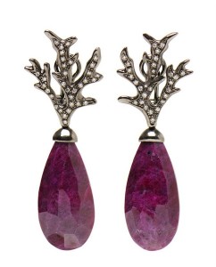 Pintaldi Maurizio Ruby and Diamond Earrings