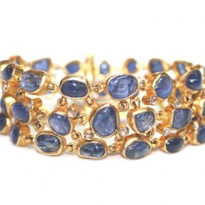 Sapphire Cabochon Bracelet in 18K yellow gold Reliablegold LTD - RI